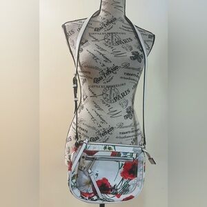 Dana Buchman Floral Poppy Print Crossbody Purse